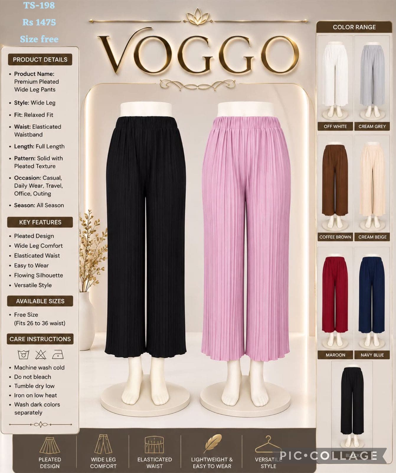 DUSTLINE Flow Pleated Trouser